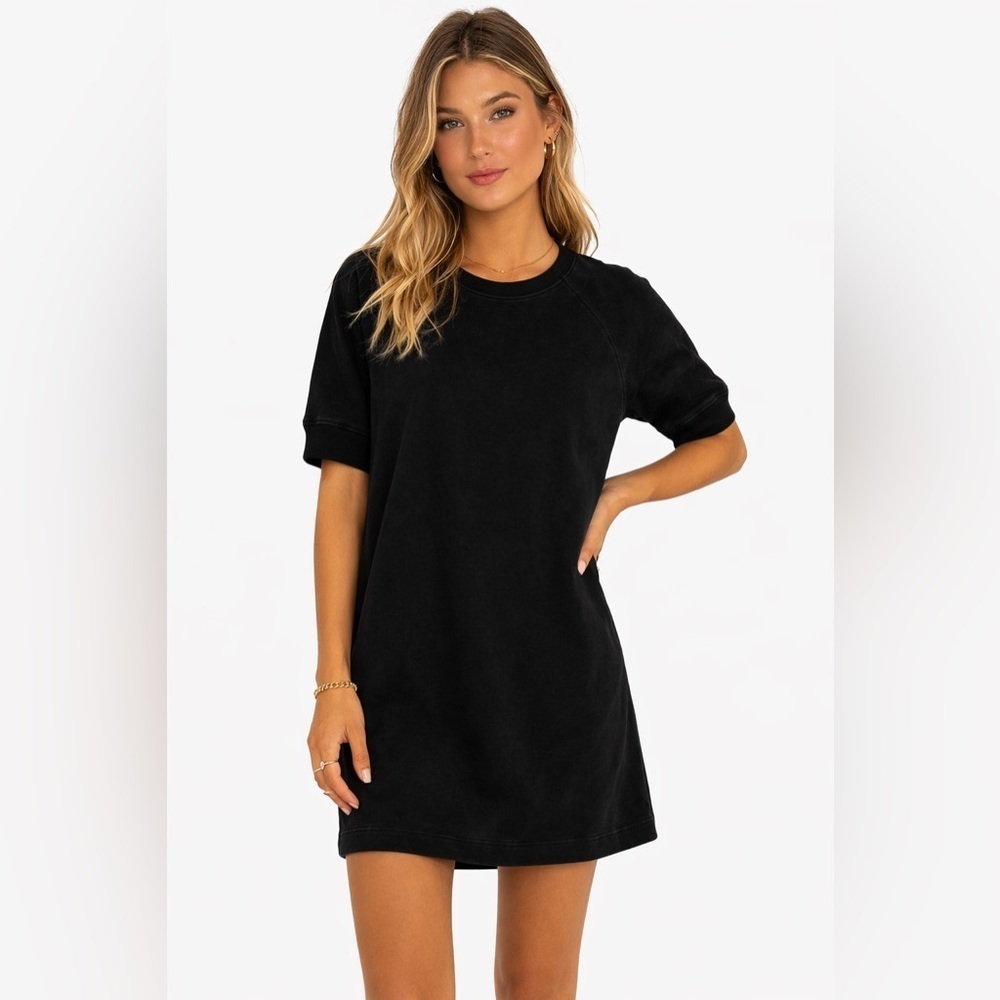 Sundays NYC new with tags size zero black short sleeve mini sweatshirt dress